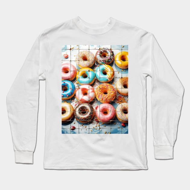 Donut Delight Long Sleeve T-Shirt by SusannesArtShop